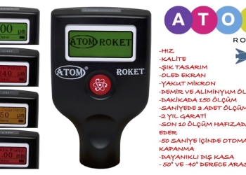 ÇİFT EKRANLI ATOM ROKET BOYA ÖLÇÜM CİHAZI BOYA TEST CİHAZI