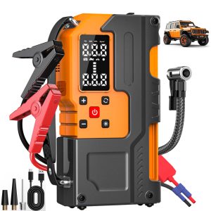 AKÜ TAKVİYE + LASTİK ŞİŞİRME+LED AYDINLATMA+ACİL DURUM BAŞLATICI