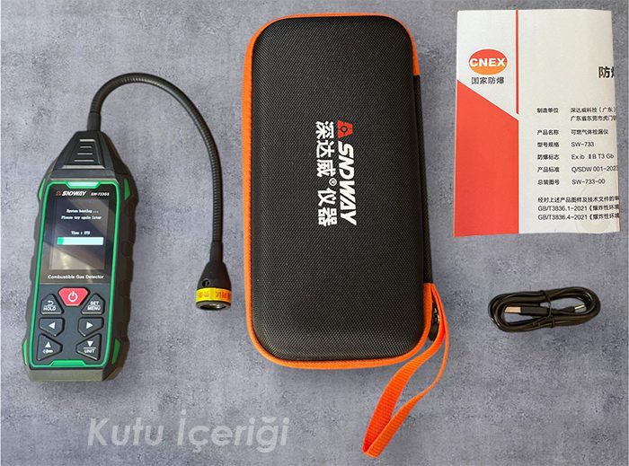 SW-733GS Hassas Yanıcı Gaz Dedektörü | PPM ve LEL Ölçer - Görsel 2