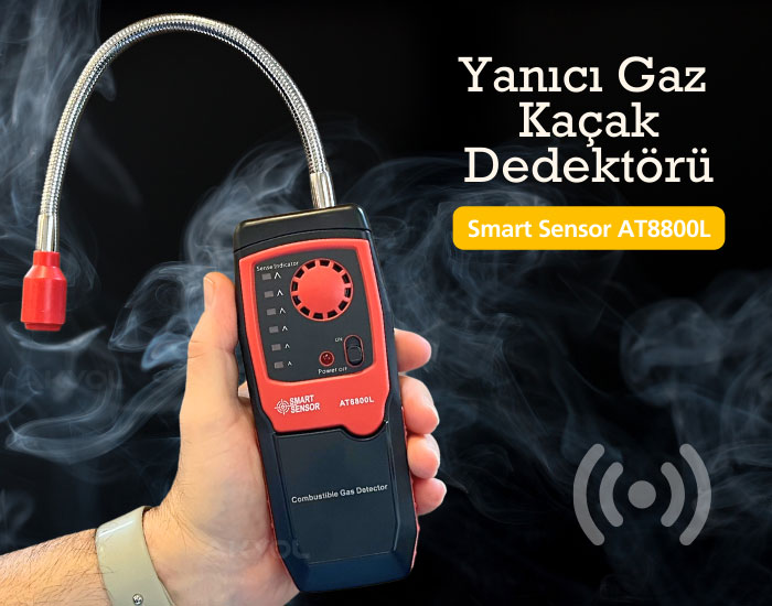 AT8800L Yanıcı Gaz Kaçak Dedektörü | Seviye Alarmlı / Smart Sensor AT8800L Gaz Kaçak Dedektörü - Görsel 5