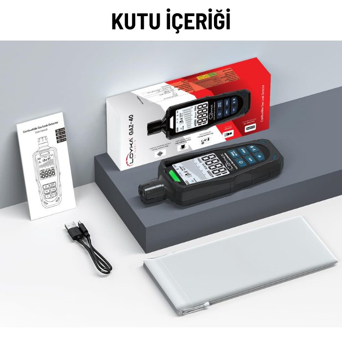 Loyka GAZ-40 Profesyonel Yanıcı Gaz Kaçak Dedektörü | Sesli ve Renkli Işıklı Alarm - Görsel 6