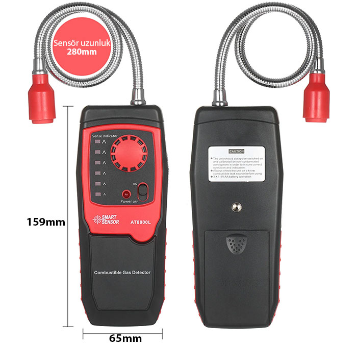 AT8800L Yanıcı Gaz Kaçak Dedektörü | Seviye Alarmlı / Smart Sensor AT8800L Gaz Kaçak Dedektörü - Görsel 4