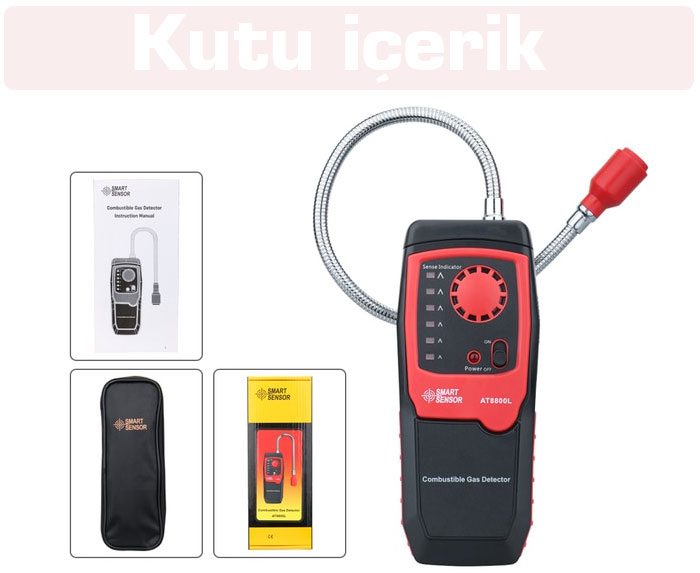 AT8800L Yanıcı Gaz Kaçak Dedektörü | Seviye Alarmlı / Smart Sensor AT8800L Gaz Kaçak Dedektörü - Görsel 6