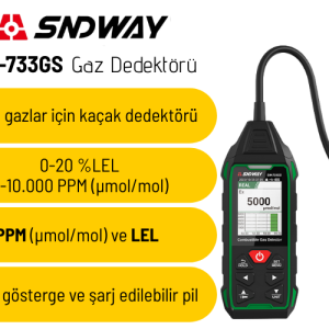 SW-733GS Hassas Yanıcı Gaz Dedektörü | PPM ve LEL Ölçer