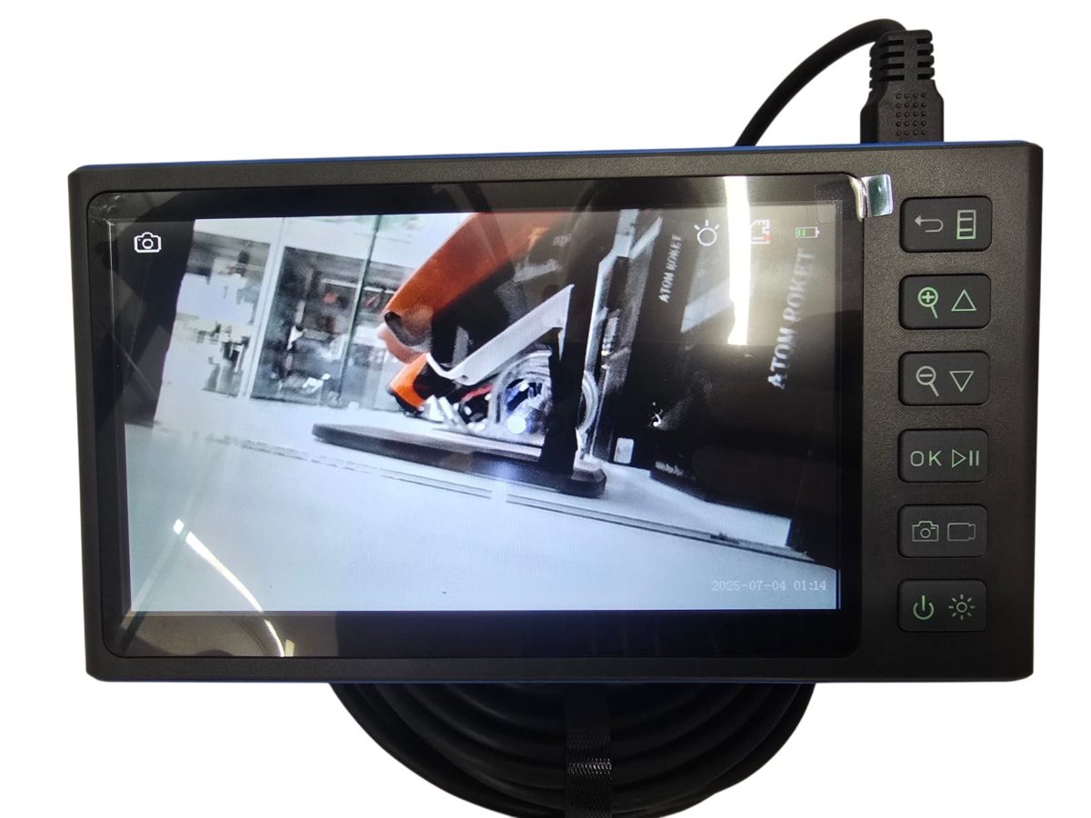 7,0 inç IPS HD ekran 15m 3 Kameralı Monitörlü Sert Tel Kablolu Boroskop Kamera - Görsel 2