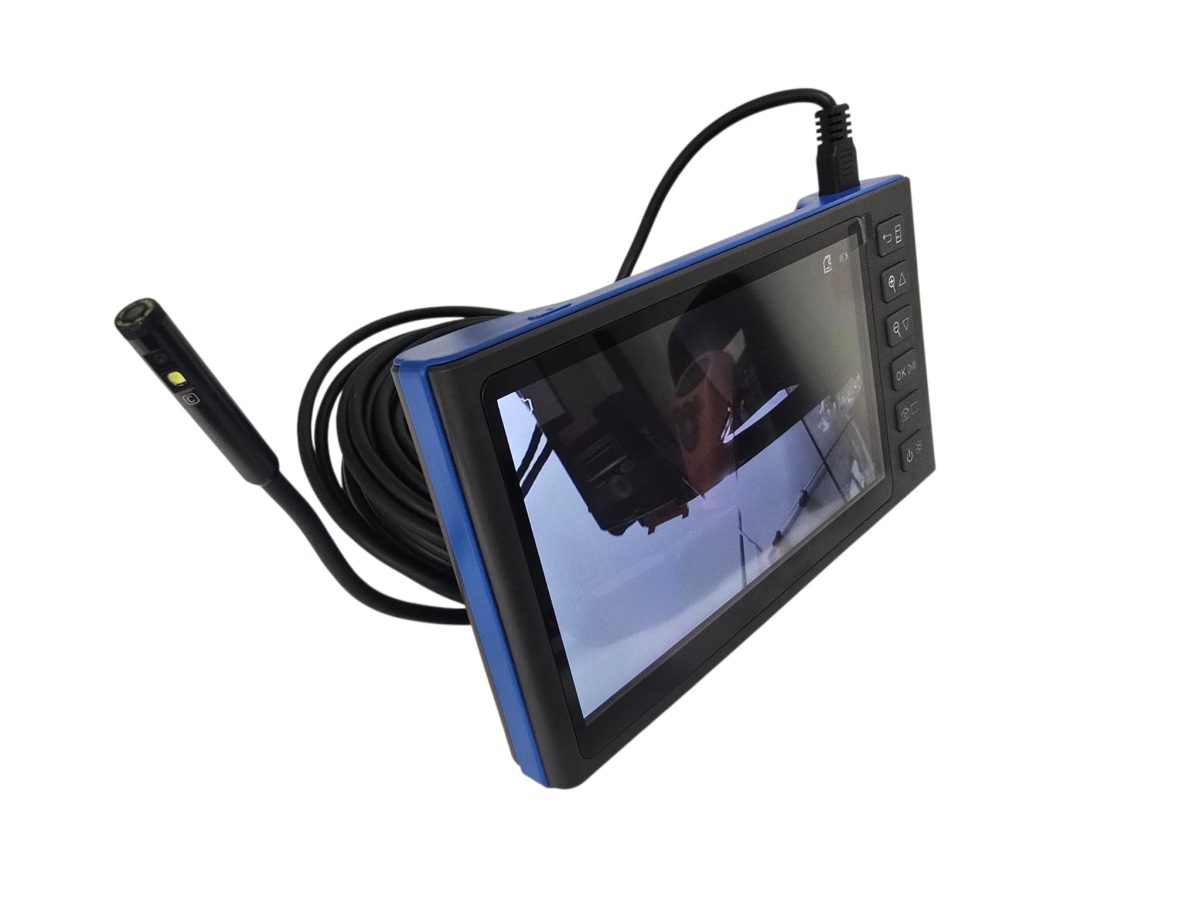 7,0 inç IPS HD ekran 15m 3 Kameralı Monitörlü Sert Tel Kablolu Boroskop Kamera - Görsel 9