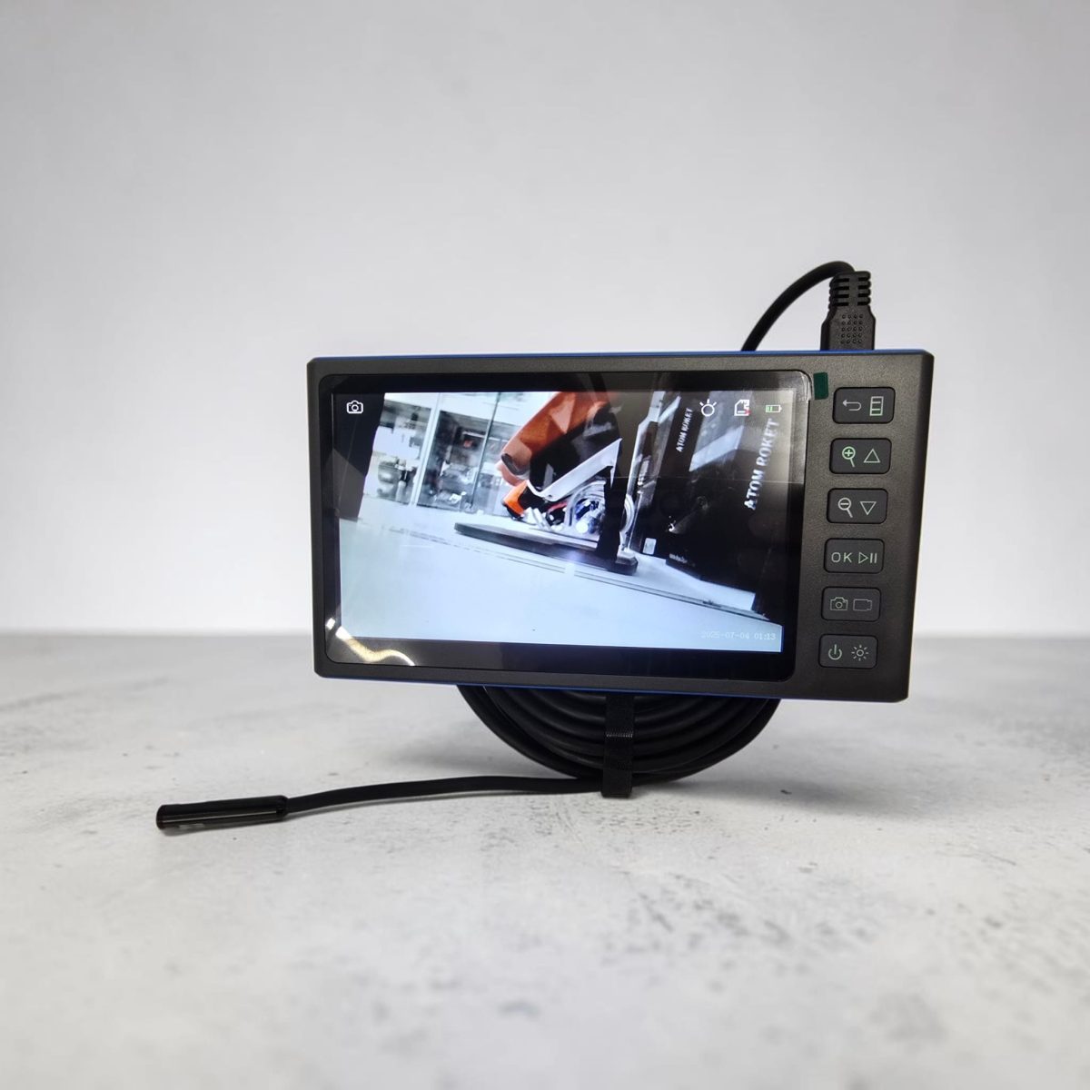 7,0 inç IPS HD ekran 15m 3 Kameralı Monitörlü Sert Tel Kablolu Boroskop Kamera - Görsel 14